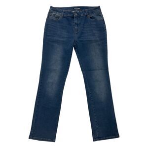 Jack David Womens Straight Medium Wash Blue Denim Jeans Size 13 Tall